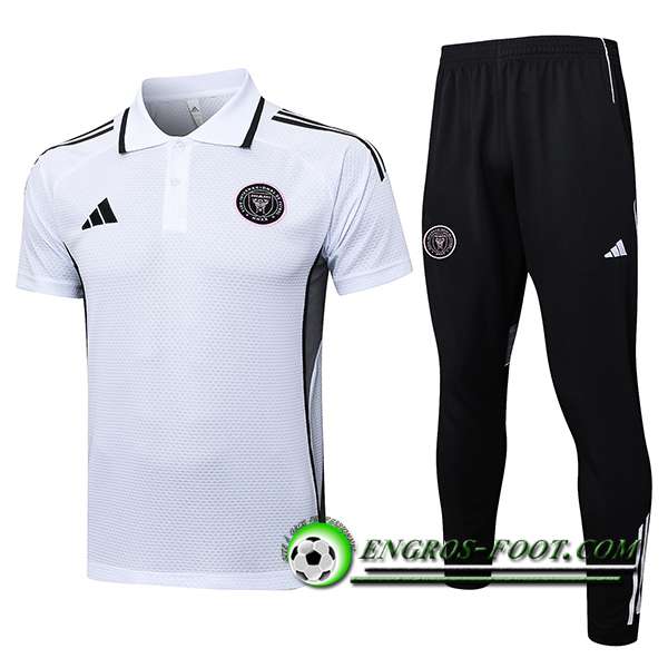 Ensemble Polo Foot Inter Miami CF Blanc/Noir/Gris 2025/2026