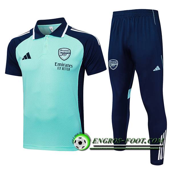 Ensemble Polo Foot Arsenal Vert/Bleu 2025/2026
