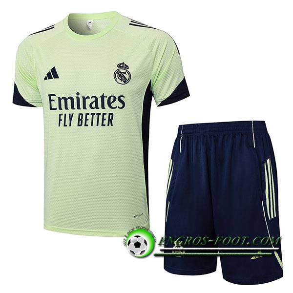 Ensemble Training T-Shirts Real Madrid Vert/Bleu 2025/2026
