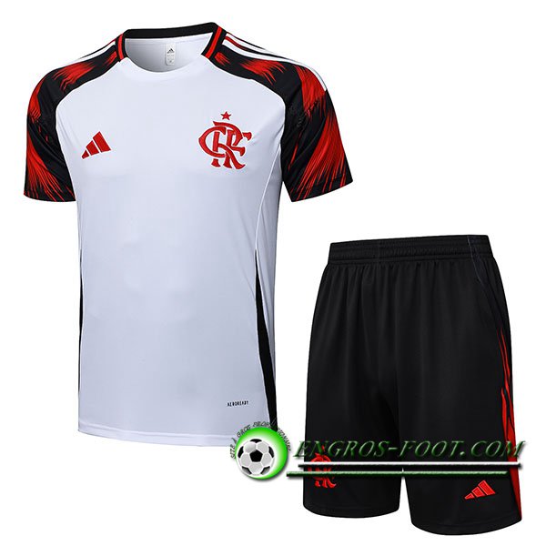 Ensemble Training T-Shirts Flamengo Blanc/Noir/Rouge 2025/2026