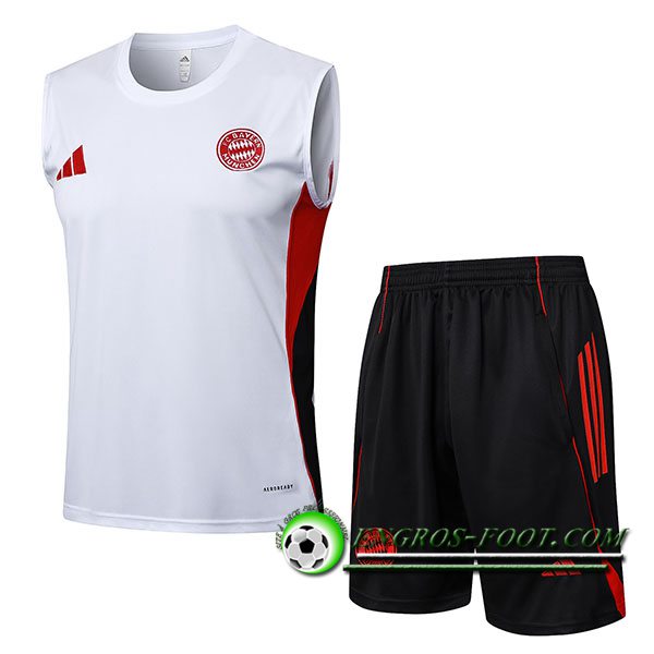 Ensemble Training Debardeurs Bayern Munich Blanc/Noir/Rouge 2025/2026