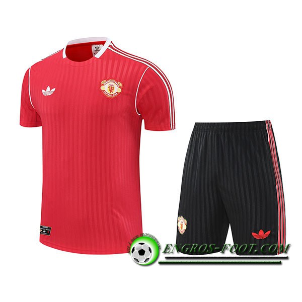 Ensemble Training T-Shirts Manchester United Rouge 2025/2026