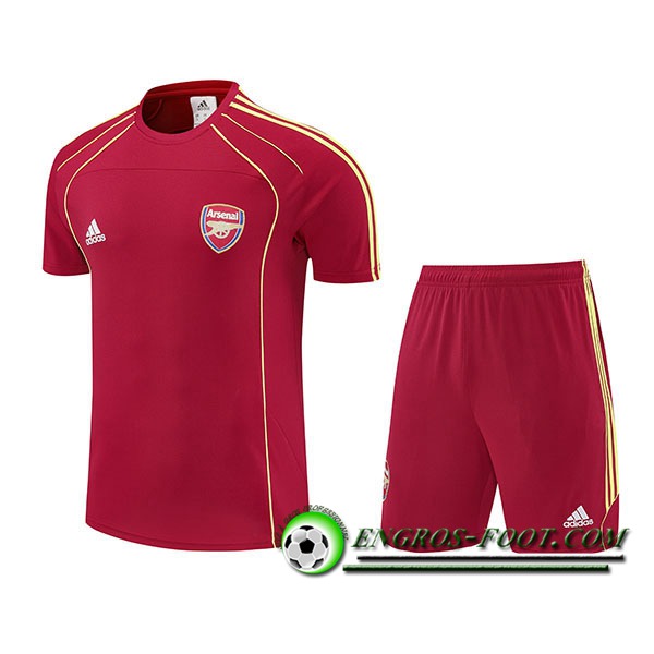 Ensemble Training T-Shirts Arsenal Rouge/Jaune 2025/2026