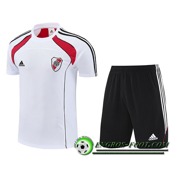 Ensemble Training T-Shirts River Plate Blanc/Rouge/Noir 2025/2026