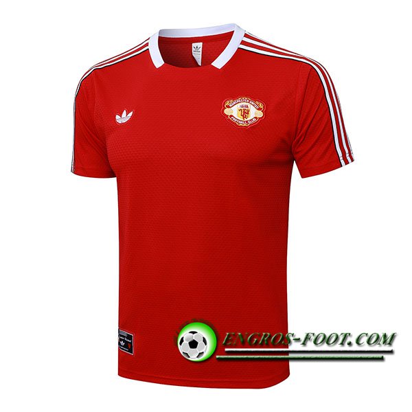 Training T-Shirts Manchester United Rouge/Blanc 2025/2026