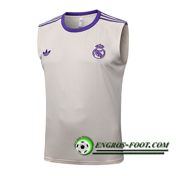 Training Debardeurs Real Madrid Beige/Pourpre 2025/2026
