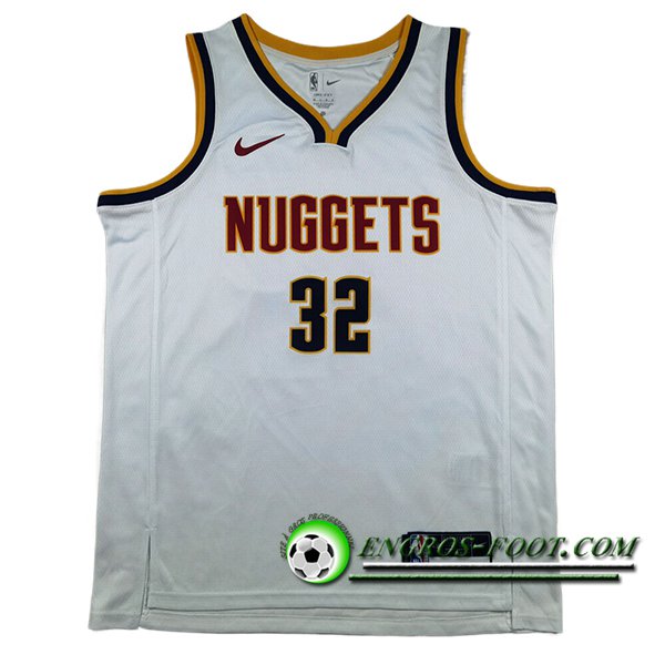 Maillot Denver Nuggets (GORDON #32) 2025/26 Blanc/Noir/Jaune