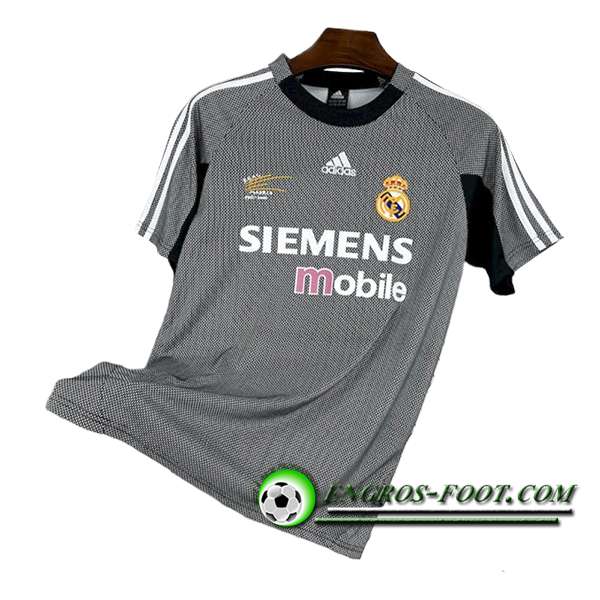 Maillot de Foot Real Madrid Retro Gardien De But Gris 2002/2003