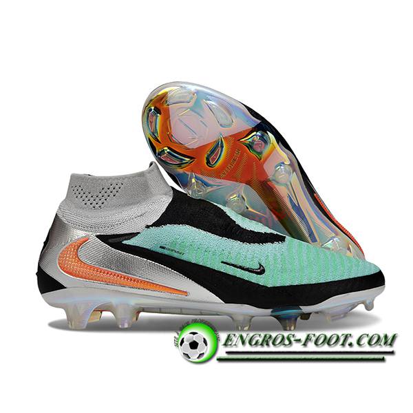 Nike Chaussures de Foot Phantom GX III Elite FG Vert/Noir/Gris/Orange