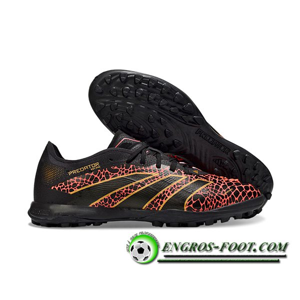 Adidas Chaussures de Foot PREDATOR 25 ELITE TF BOOTS Noir/Rouge/Jaune