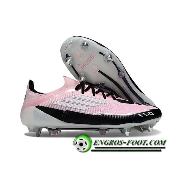 Adidas Chaussures de Foot F50 Elite SG Rose/Noir/Blanc