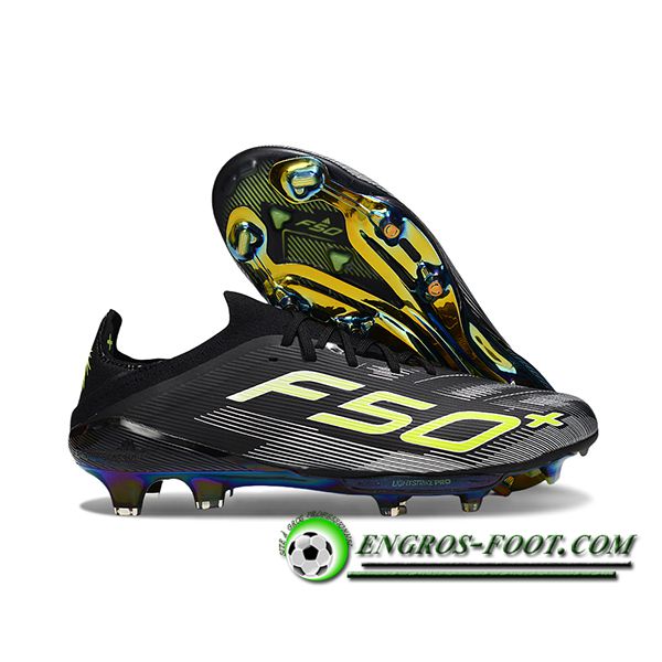 Adidas Chaussures de Foot F50+.1 FG Noir/Vert