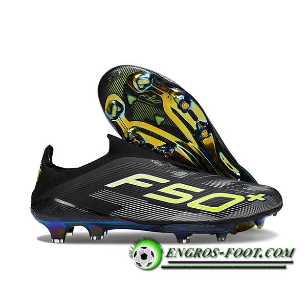Adidas Chaussures de Foot F50+ FG Noir/Vert