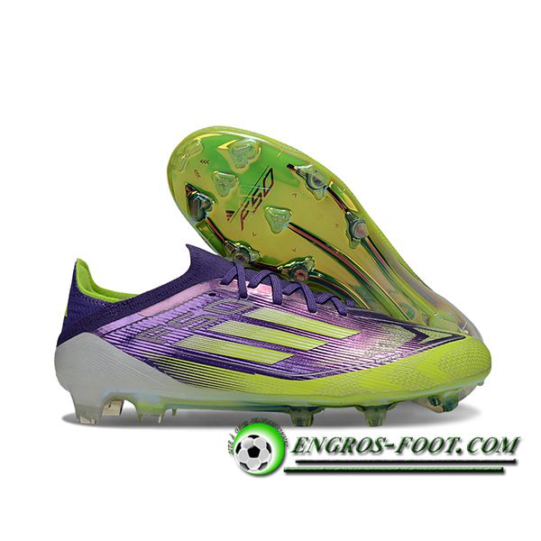 Adidas Chaussures de Foot F50 Elite FG Pourpre/Vert