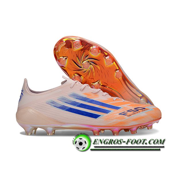 Adidas Chaussures de Foot F50 ELITE FG Orange/Bleu -02