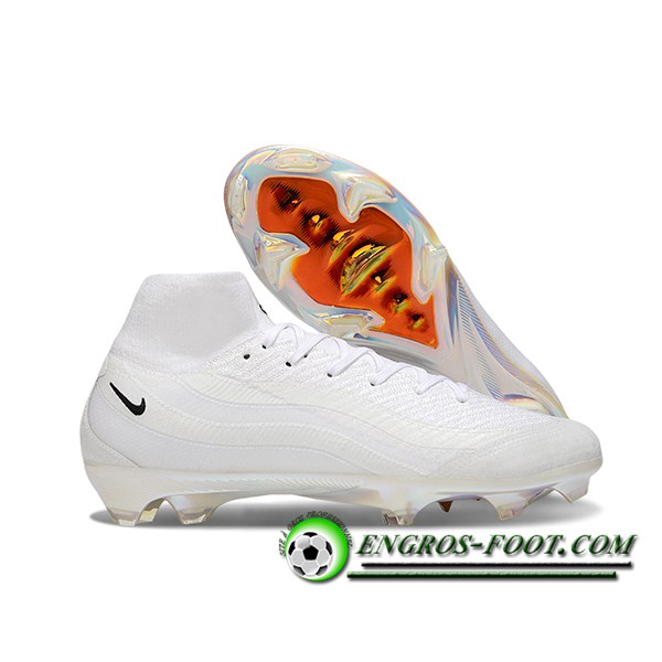 Nike Chaussures de Foot Air Zoom Mercurial Superfly IIX Elite FG Blanc