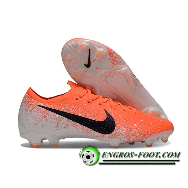 Nike Chaussures de Foot Mercurial Vapor XII Elite FG Orange/Noir/Blanc