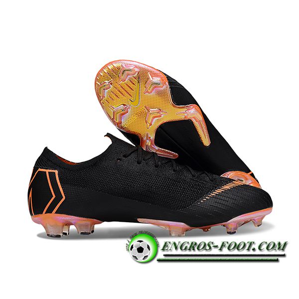 Nike Chaussures de Foot Mercurial Vapor XII Elite FG Noir/Orange
