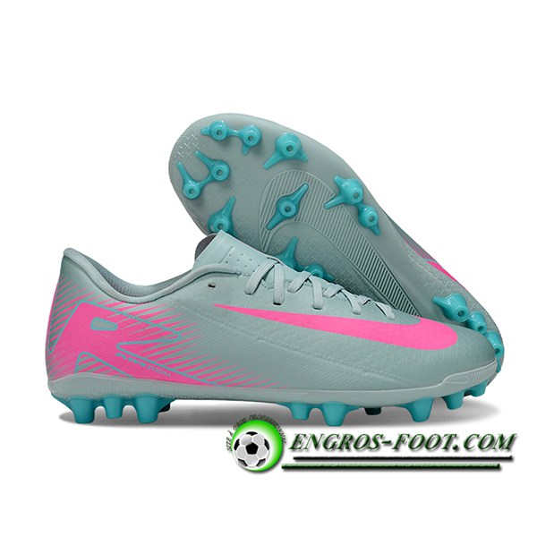 Nike Chaussures de Foot AIR ZOOM MERCURIAL VAPOR XVI ACADEMY X MBAPPE AG Vert/Rose -02