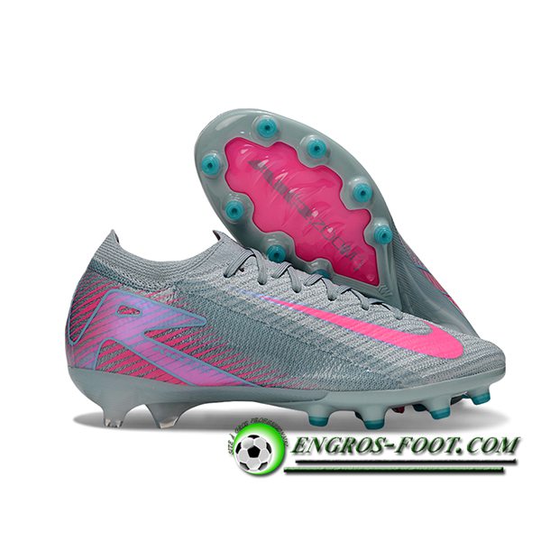 Nike Chaussures de Foot AIR Zoom Mercurial Vapor 16 Elite XXV AG Gris/Rose