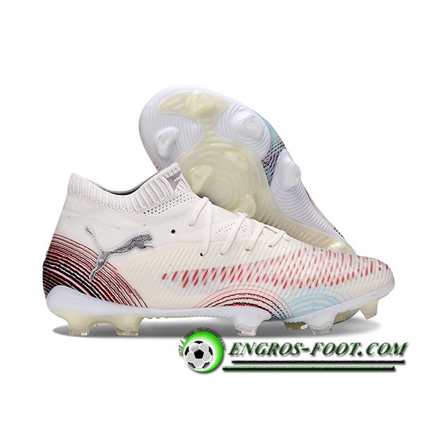 PUMA Chaussures de Foot FUTURE 8 ULTIMATE FG/AG Beige/Rouge -02
