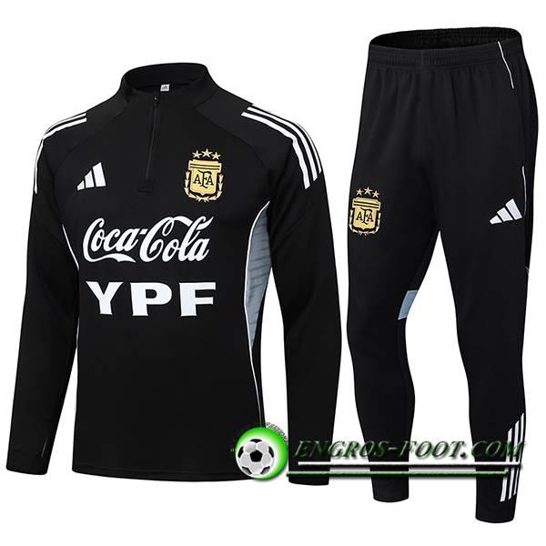 Ensemble Survetement de Foot Argentine Noir/Gris 2025/2026