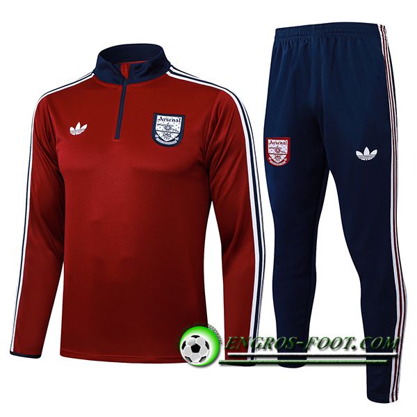 Ensemble Survetement de Foot Arsenal Rouge/Bleu/Blanc 2025/2026