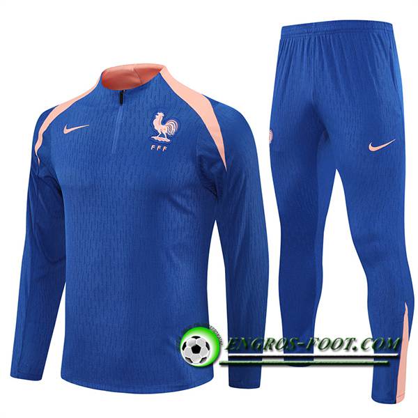 Ensemble Survetement de Foot France Bleu/Rose 2025/2026