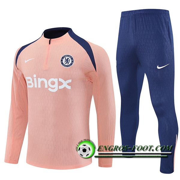 Ensemble Survetement de Foot FC Chelsea Rose/Bleu 2025/2026