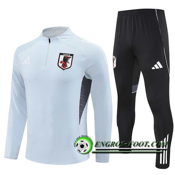 Ensemble Survetement de Foot Japon Gris Clair 2025/2026