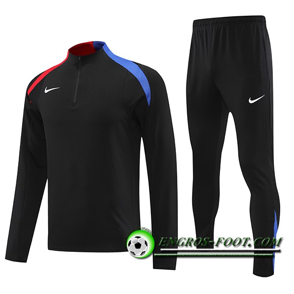 Ensemble Survetement de Foot Nike Noir/Rouge/Bleu 2025/2026