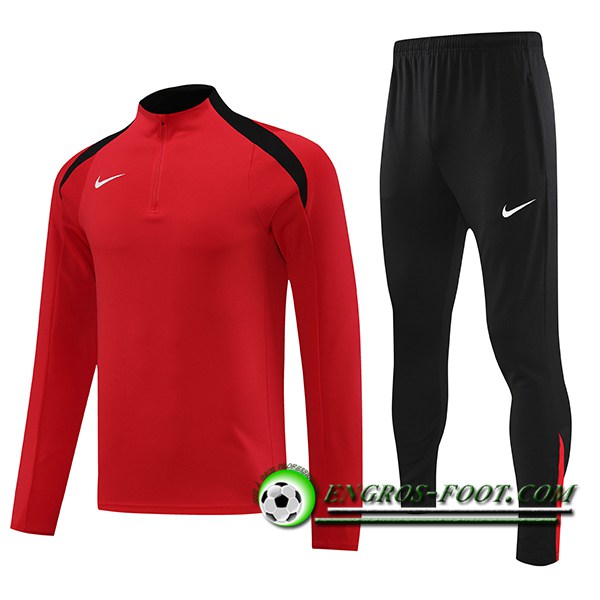 Ensemble Survetement de Foot Nike Rouge/Noir 2025/2026