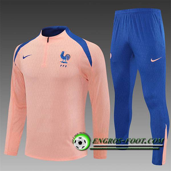 Ensemble Survetement de Foot France Enfant Rose/Bleu 2025/2026
