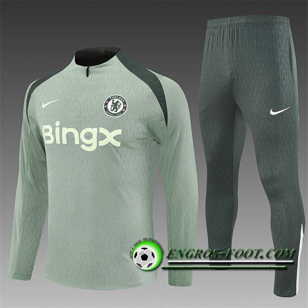 Ensemble Survetement de Foot FC Chelsea Enfant Bleu/Rose 2025/2026