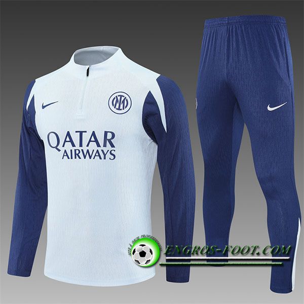 Ensemble Survetement de Foot Inter Milan Enfant Gris/Bleu 2025/2026
