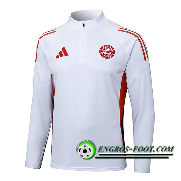 Sweatshirt Training Bayern Munich Blanc/Rouge 2025/2026 -02
