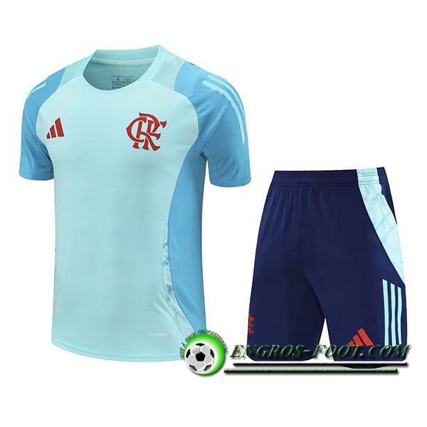 Ensemble Training T-Shirts Flamengo Enfant Vert/Bleu 2025/2026