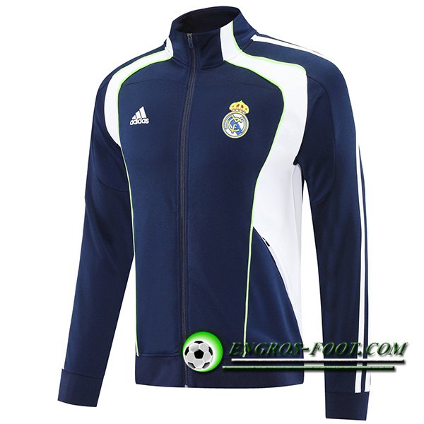 Veste Foot Real Madrid Bleu/Blanc/Vert 2025/2026