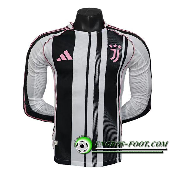 Nouveau Maillot de Foot Juventus Manches Longues Domicile 2025/2026