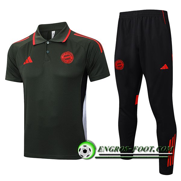 Ensemble Polo Foot Bayern Munich Vert/Rouge 2025/2026