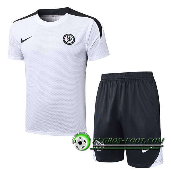 Ensemble Training T-Shirts FC Chelsea Blanc/Gris 2025/2026