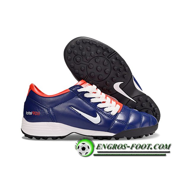 Nike Chaussures de Foot T90 TF Bleu/Orange/Blanc