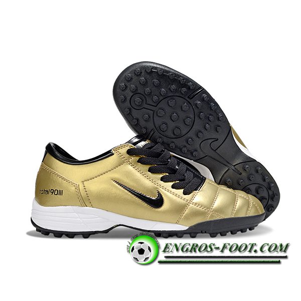 Nike Chaussures de Foot T90 TF Jaune/Noir -02
