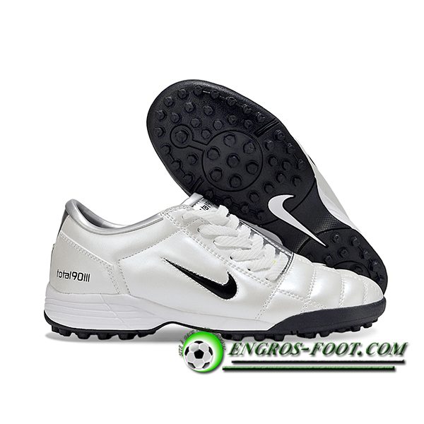 Nike Chaussures de Foot T90 TF Gris/Noir -02