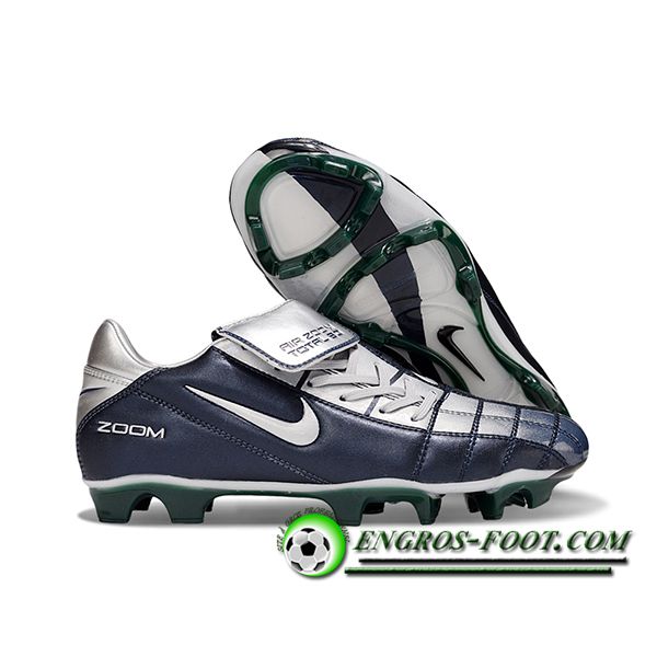 Nike Chaussures de Foot T90 FG Bleu/Gris