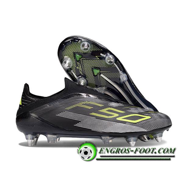 Adidas Chaussures de Foot F50 Elite SG Noir/Vert