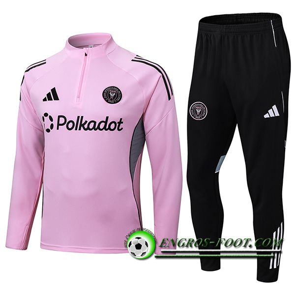 Ensemble Survetement de Foot Inter Miami CF Rose/Noir 2025/2026