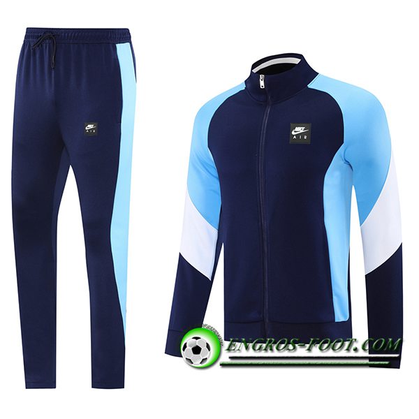 Ensemble Survetement de Foot Veste Nike Bleu/Blanc 2025/2026