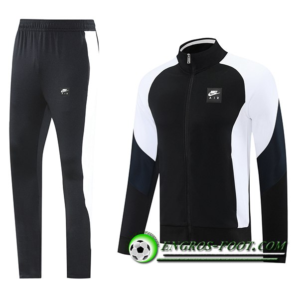 Ensemble Survetement de Foot Veste Nike Noir/Blanc 2025/2026