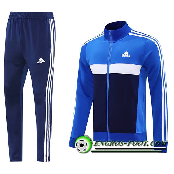 Ensemble Survetement de Foot Veste Adidas Bleu/Blanc 2025/2026